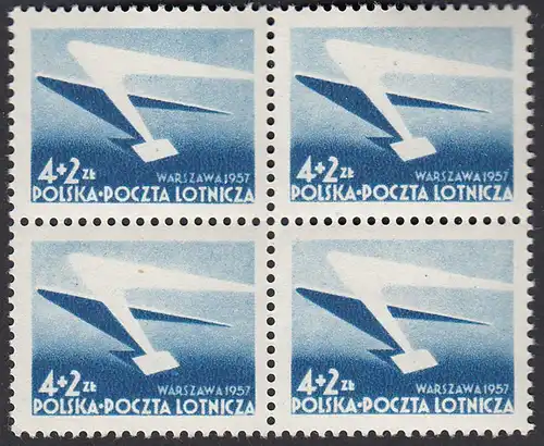Polen - Poland Mi. 1004 - 7.Nationale Briefmarken-Ausstellung ** Block of 4 