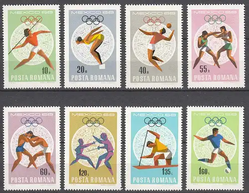 RUMÄNIEN - ROMANIA - 1968 Olympiade Mi. 2697-04 postfr.  (22548