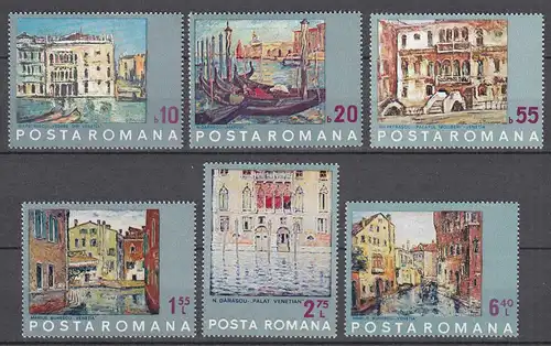 RUMÄNIEN - ROMANIA - 1972 UNESCO Rettet Venedig Mi.3053-58 postfr.(22556