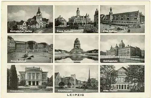 AK 1939 Sachsen Leipzig Mehrbildkarte    (0959