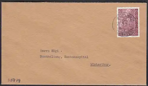 Liechtenstein Brief Schaan nach Winterthur Mi. 358  (23040