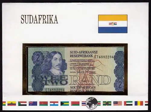 SOUTH AFRICA 2 Rand (1981) Banknotenbrief der Welt UNC Pick 118b   (15458