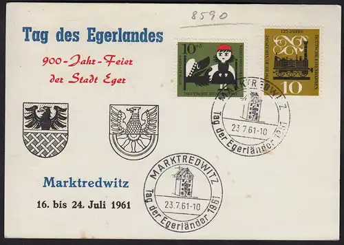 Marktredwitz Sonderkarte 1961 SST Tag des Egerlands  (23435