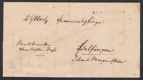 Württemberg 1845 Brief ZWIEFALTEN L1 - SELFINGEN Inhalt (23462