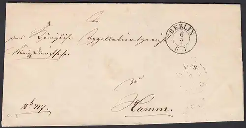 Preussen Umschlag BERLIN K2 nach HAMM    (23469