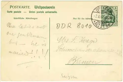 AK  Sachsen Dresden 1907 Königliche Belvedere   (0891