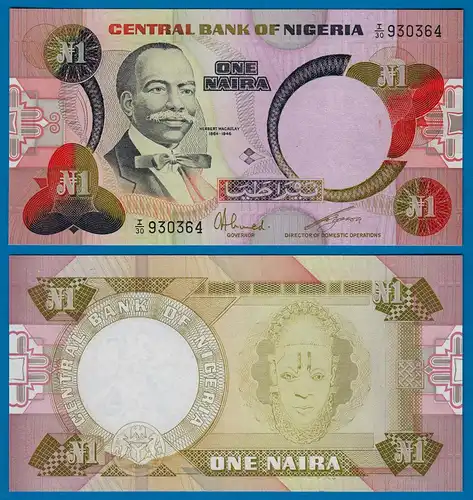 Nigeria 1 Naira Banknote (1984) sig.6 Pick 23a UNC (1)   (18123
