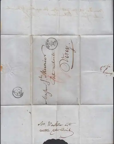 Schweiz 1858 Brief GENF nach VEVEY Inhalt  (23718