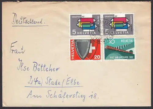 1957 Schweiz Brief nach Deutschland   (23768