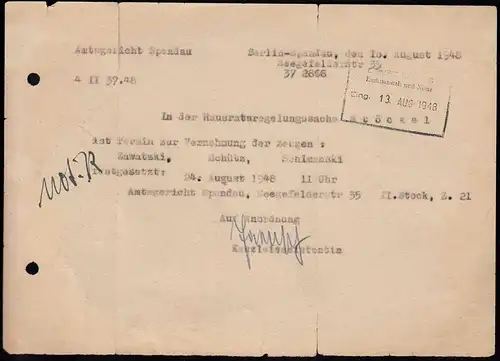 Alliierte Besetzung Mi.41 II. EF Berlin Vorläufer geprüft Schlegel 1948   (23792