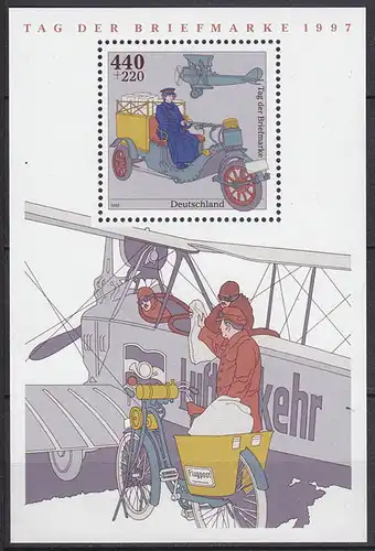 Bund BRD Luftverkehr  MiNr. Bl. 41 T.d.Briefmarke 1997 ** postfrisch  (5489