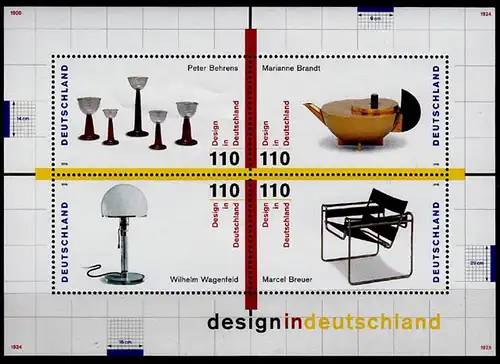 Bund BRD Bundesrepublik Design MiNr. Block 45 aus 1998 ** postfrisch  (6771