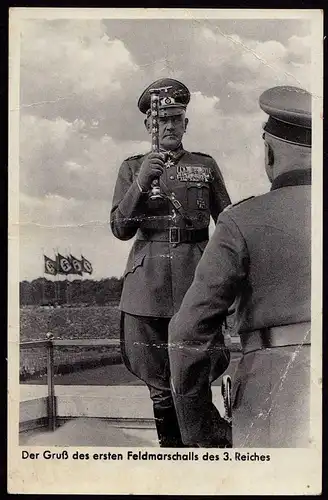 AK NS Propaganda Karte 3.Reich Gruss 1.Feldmarschall    (8372