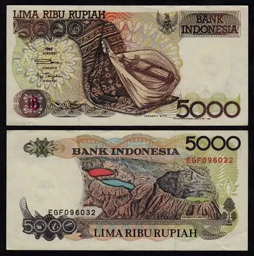 INDONESIEN - INDONESIA 5000 RUPIAH 1992/1992 Pick 130a VF+ (3+)  (17929