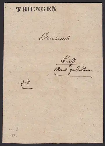Baden - THIENGEN L1 alter Brief mit interessanten Inhalt 1840   (15849