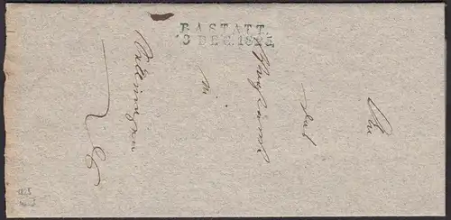 Baden - 1825 Brief RASTATT L2b mit Inhaltn   (15853