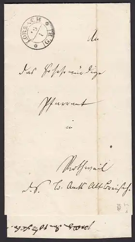 Baden - 1837 Brief LÖRRACH schw.R2 mit G.B. mit Inhalt  (15871