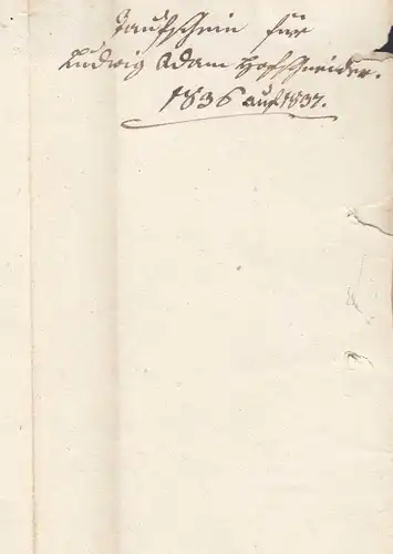 Baden - 1837 Brief LÖRRACH schw.R2 mit G.B. mit Inhalt  (15871