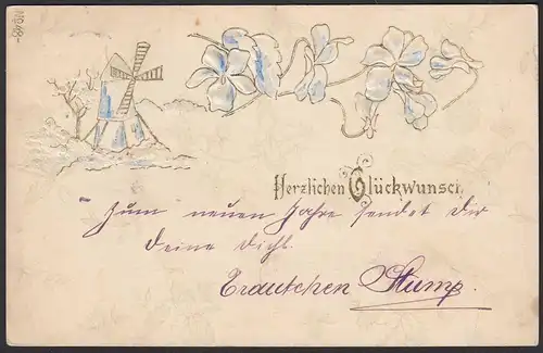 AK Glückwunsch Allgemein Prägedruck 1900 Ortskarte Aachen  (20451