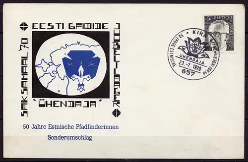 50 Jahre Estnische Pfadfinder/innen Sonderumschlag 1970 Kirn  (10204