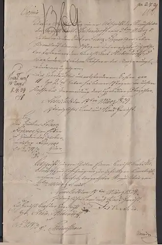 Preussen 1839 NEUSTADT o/s L2 Brief mit einigen Seiten Inhalt  (24514