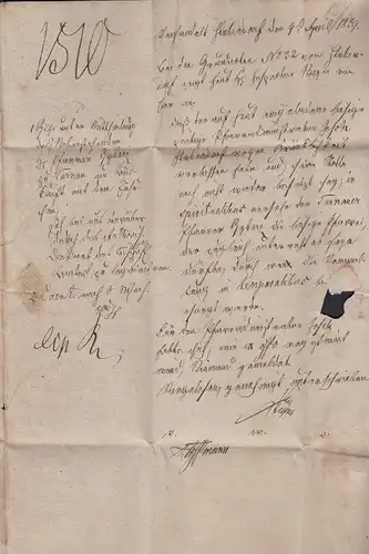 Preussen 1839 NEUSTADT o/s L2 Brief mit einigen Seiten Inhalt  (24514