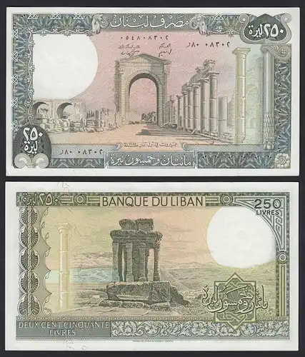 LIBANON - LEBANON 250 Livres Banknote Pick  67c 1985 aUNC (1)  (19762