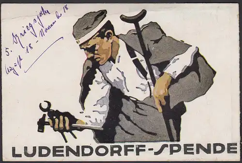 AK Künstler Ludendorff-Spende Kriegsbeschädigte Kriegsopfer 1918    (24464