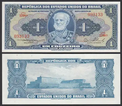 Brasilien - Brazil 1 Cruzaros (1954-58) Pick 150a UNC (1) sig.2  (25077
