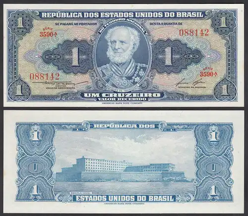 Brasilien - Brazil 1 Cruzaros (1954-58) Pick 150d UNC (1) sig.6  (25078