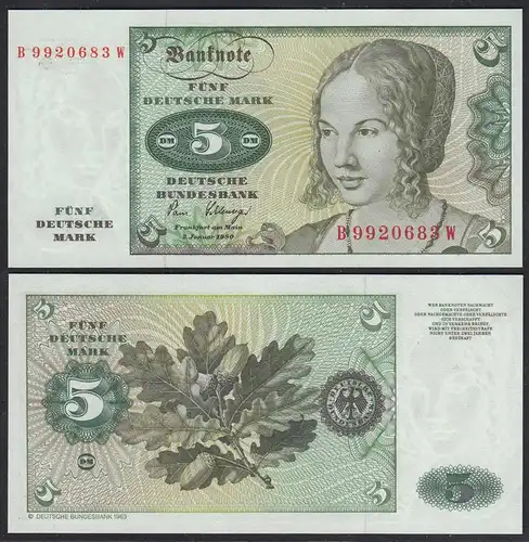 BRD 5 DM Bundesbanknote 1980 Ro 285a UNC (1)   (25149