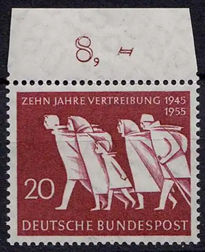 BRD - Bund Mi-Nr. 215 postfrisch 1955 10 Jahre Vertreibung OR   (8603