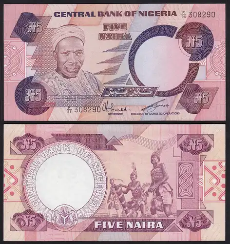 Nigeria 5 Naira Banknote Pick 24a sig.6 UNC (1)    (25478