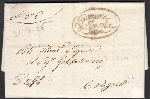 ITALIEN-ITALY Brief 1826 MESOLA nach CODIGORO  (25593