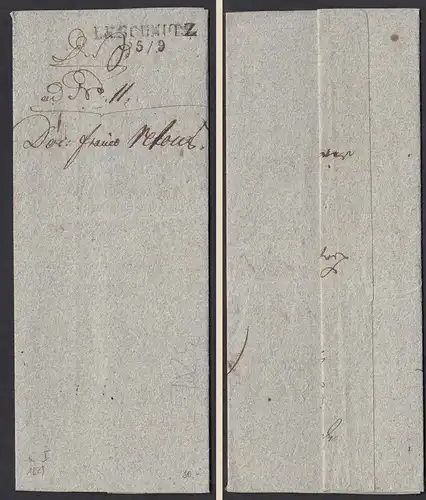 Schlesien Orts-Brief 1829 LESCHNITZ (Leśnica) mit Inhalt   (25639