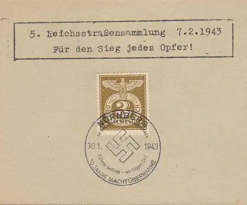 NS Propaganda Karte 3.Reich Reichsparteitag SST 10 Jahre Machtübernahme