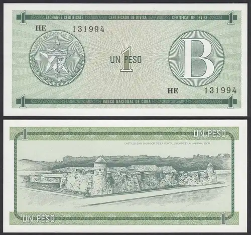 Kuba - Cuba 1 Peso Foreign Exchange Certificates 1985 Pick FX6 UNC (1)  (25713