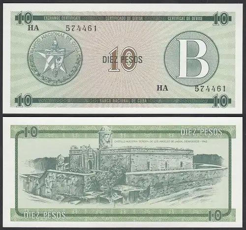 Kuba - Cuba 10 Peso Foreign Exchange Certificates 1985 Pick FX8 UNC (1)  (25714