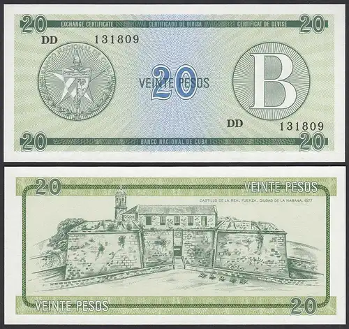 Kuba - Cuba 20 Peso Foreign Exchange Certificates 1985 Pick FX9 UNC (1)  (25715