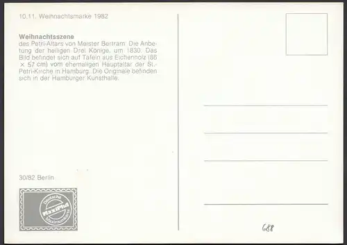 Berlin 1982 MC Maximumkarte Weihnachten Heilige Drei Könige  Mi 688 (26144