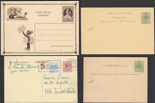 Belgien - Belgium 4 Stück ältere Ganzsachen postal stationery   (26148