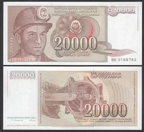 Jugoslawien - Yugoslavia 20000 20.000 Dinara 1987 Pick 95 UNC (1)    (26420