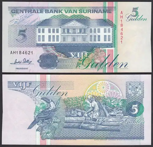 SURINAM - SURINAME 5 Gulden 1996 UNC (1) Pick 136b    (26470