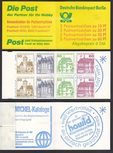 Berlin Burgen und Schlösser Markenheftchen MH 12c postfrisch  (26609