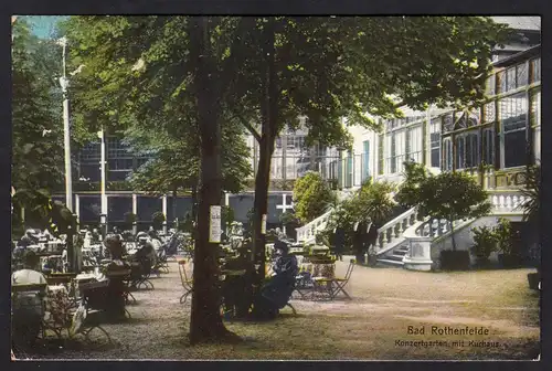 AK Bad Rothenfelde 1915 Konzertgarten mit Kurhaus gelaufen   (16913