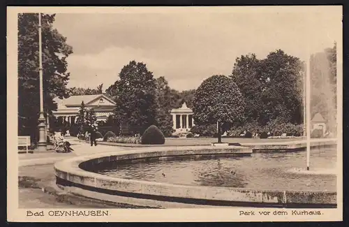 AK Bad Oeynhausen Park vor Kurhaus ungelaufen  (17060