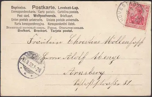 AK 1902 Jugendstil Die Puppe 2.Bild von HOVESTADT n. ARNSBERG   (26690