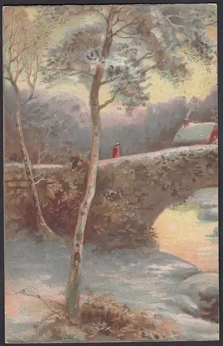AK Kunstkarte Landschaft 1921 von Osterwick nach Münster    (26686