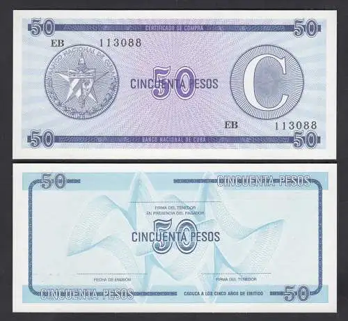 Kuba - Cuba 5 Stück á 50 Peso Foreign Exchange C1985 Pick FX16 UNC (1)  (26763