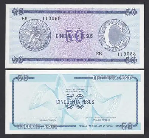 Kuba - Cuba 50 Peso Foreign Exchange C1985 Pick FX16 UNC (1)  (26763